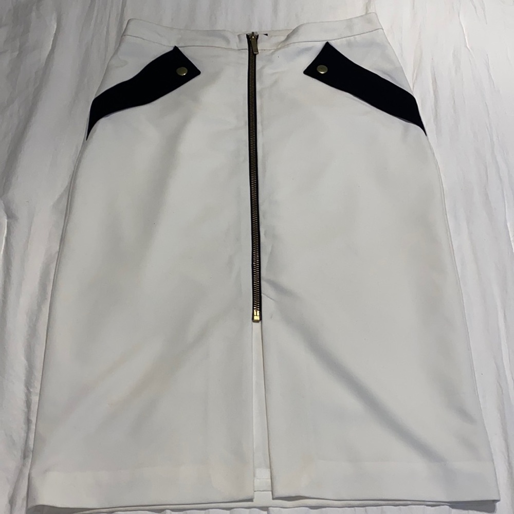 Black and white A-line skirt